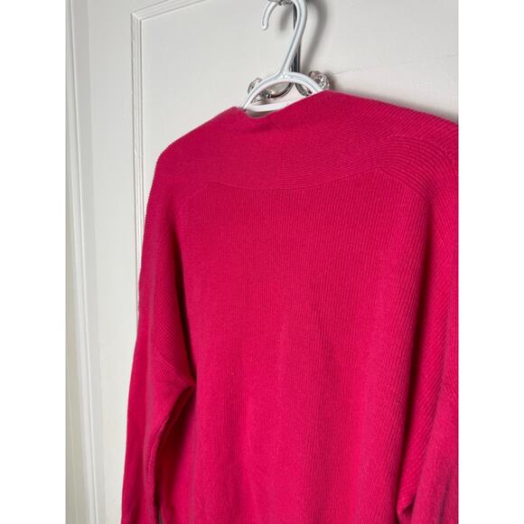 Sundance Hot Pink 100% Cashmere Faux Wrap Ballerina Sweater Size XXL NEW - Picture 2 of 8